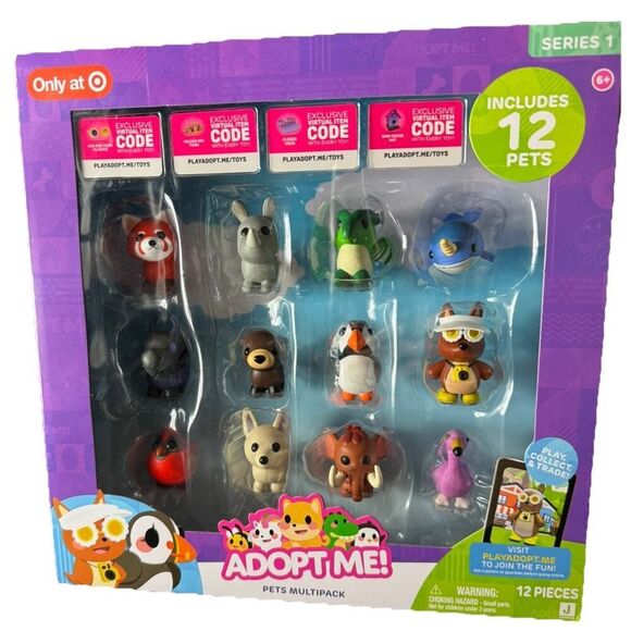 Roblox Other - Adopt Me Pets Multipack Series 1 Mini Figures 12 Set Rare New with Box DLC Codes